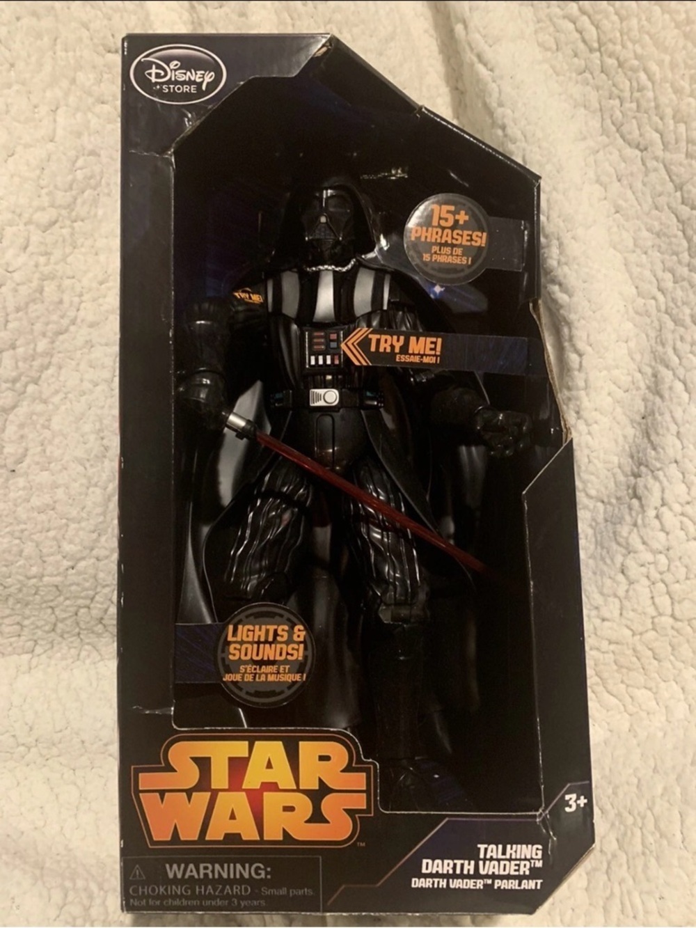 Star Wars 14'' TALKING DARTH VADER Parlant Electronic Figure Disney Store NEW